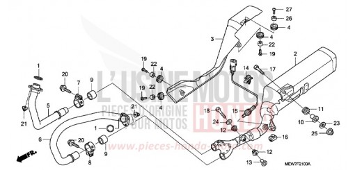 EXHAUST MUFFLER NT700VA8 de 2008